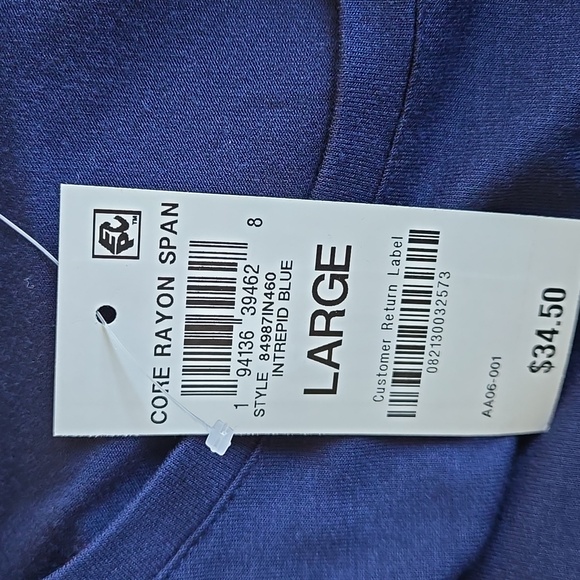 Women's 3/4 Sleeve Scoop Neck Top Size Large JM Collection - Picture 2 of 3